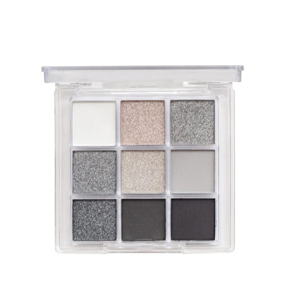 9-Grid Eyeshadow Palette Purple Glitter Pearlescent Matte Eye Shadow Shimmer Makeup Long Lasting Women Beauty Eye Cosmetics
